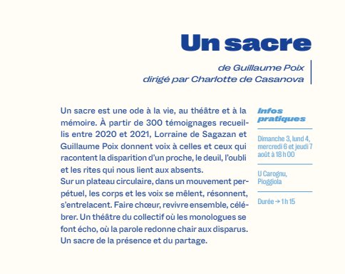 27e Rencontres Internationales de Théâtre en Corse /