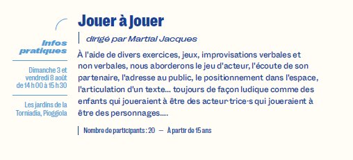 Atelier de Théâtre : Jouer à Jouer avec Martial Jacques