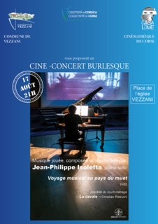 Ciné-concert burlesque en partenariat avec la cinémathèque de Corse avec le pianiste Jean-Philippe Isoletta - Vizzani