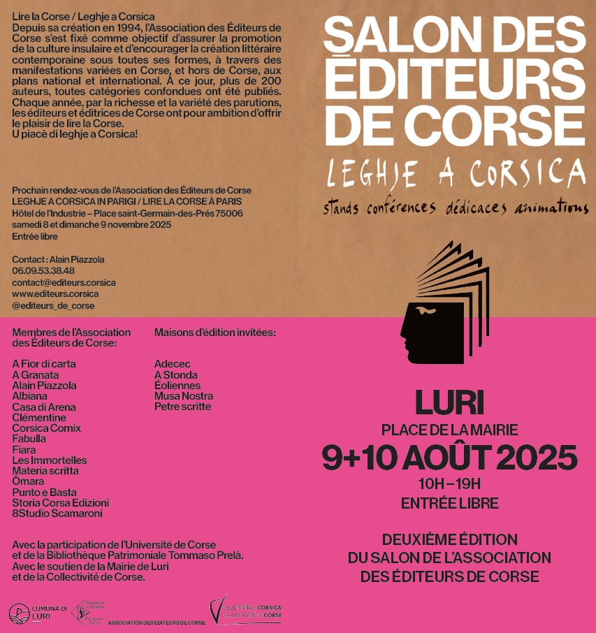 2e édition du Salon des éditeurs de Corse /Rencontres : Les 20 ans de Petru Santu, éd. Corsica Comix par Fred Federzoni et Desideriu - Salle Polyvalente - Luri