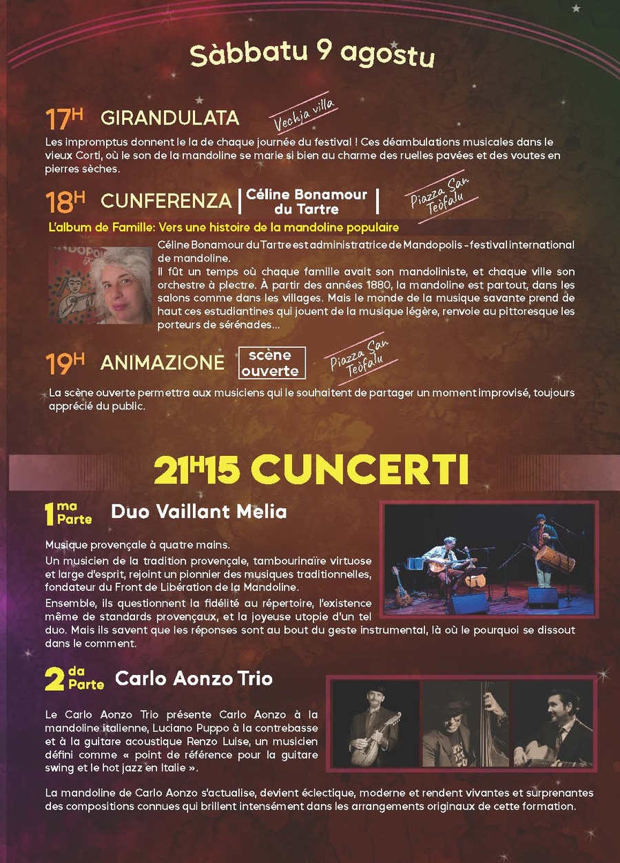 7ème édition des Notte di a Mandulina / Conférence de Céline Bonamour du Tartre 