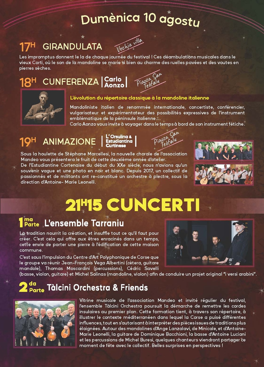 7ème édition des Notte di a Mandulina / Conférence de Carlo Aonzo 