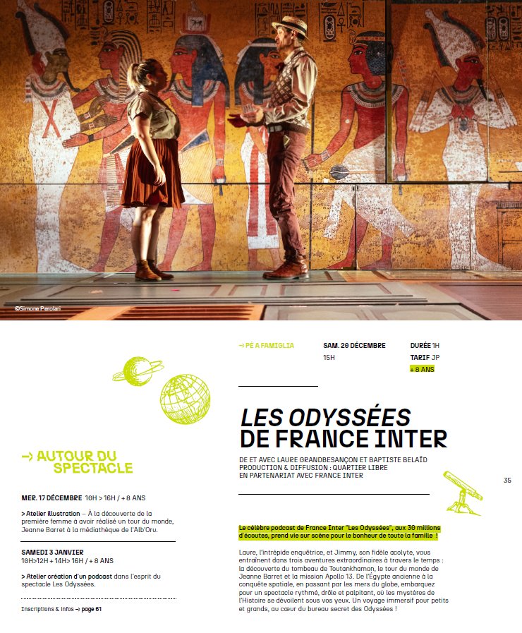 Atelier d'illustration autour du spectacle 'Les Odyssées de France Inter' - Centre Culturel Alb'Oru