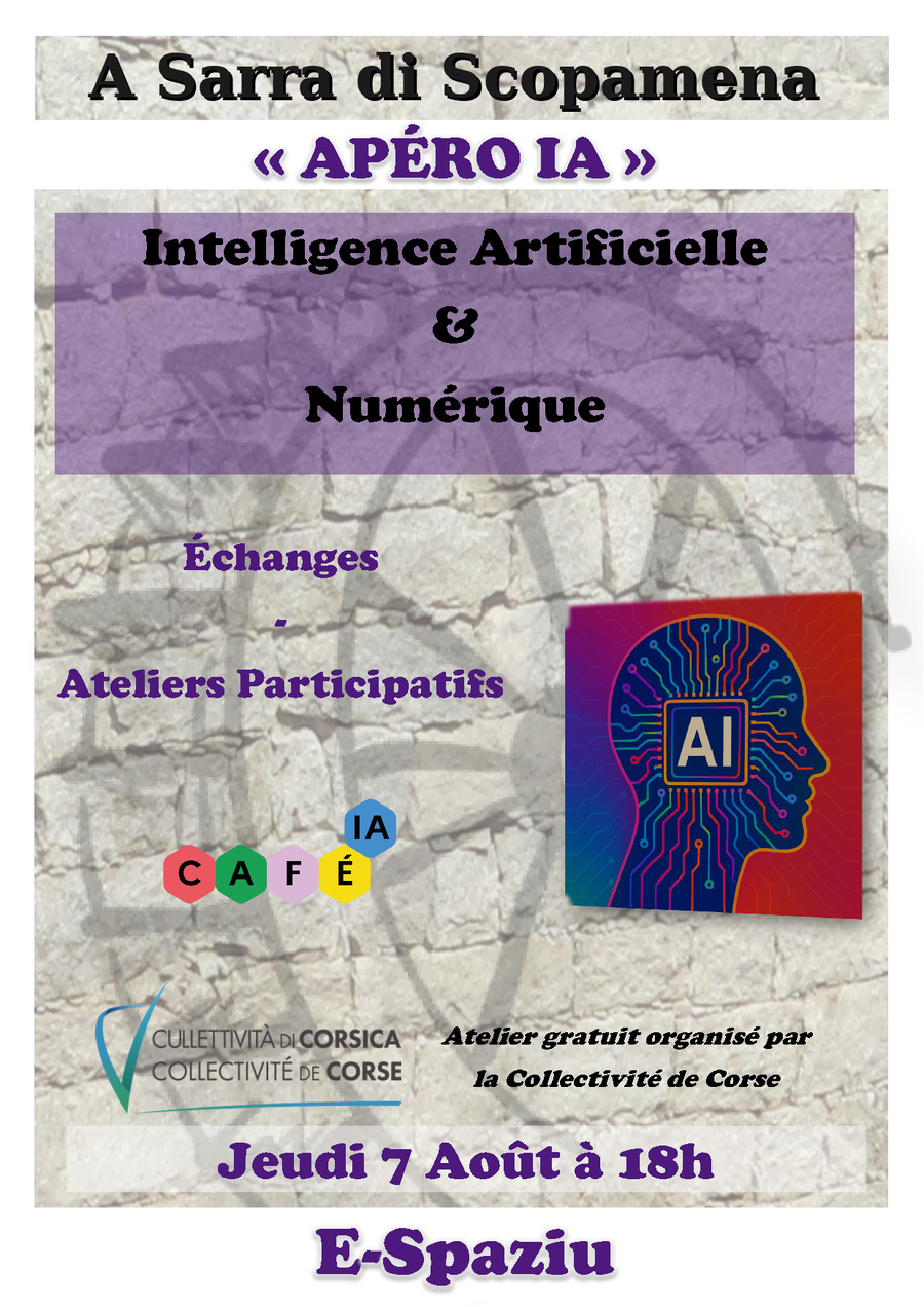 Echanges et ateliers participatifs autour de l'I.A - E-Spaziu - A Sarra di Scopamena