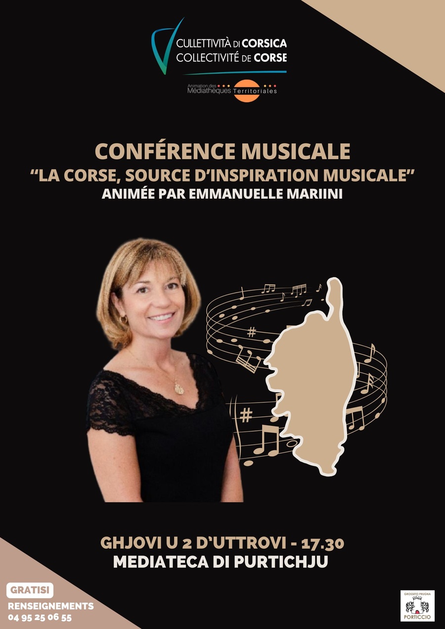 Conférence musicale : La Corse, source d’inspiration musicale par Emmanuelle Mariini
