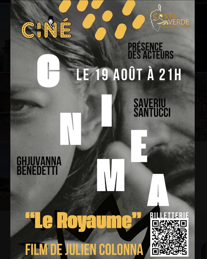 Projection du film "Le Royaume" en plein air avec Julien Colonna et les acteurs