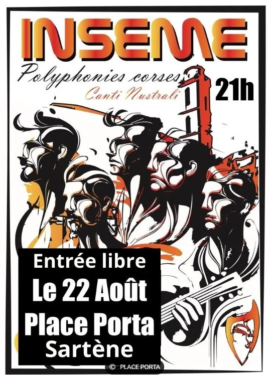 Arrière-plan pour Concert de polyphonies corses "Canti Nustrali" avec le groupe Inseme - Place Porta