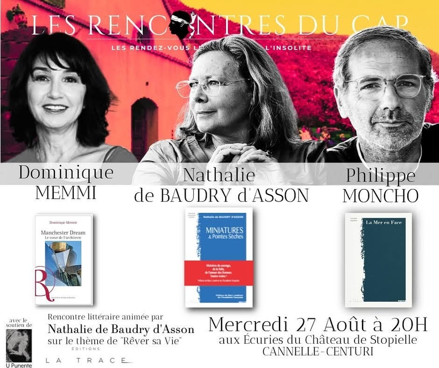 Arrière-plan pour Rencontres littéraires : Rêver sa vie avec Nathalie de Baudry d'Asson, Dominique Memmi et Philippe Moncho
