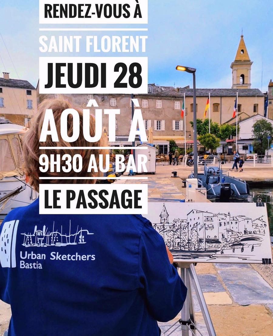 Arrière-plan pour Dessiner Urban Sketchers Bastia