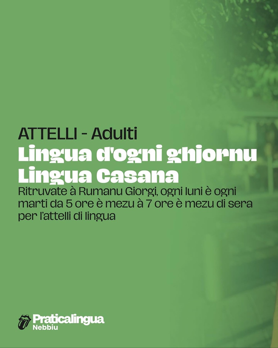 Atelier Praticalingua Nebbiu : 'Langue du quotidien' avec Rumanu Giorgi
