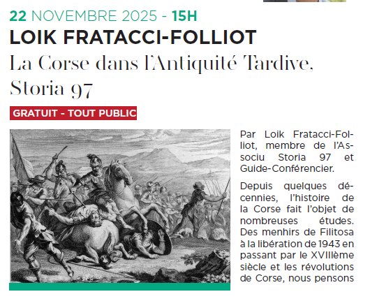 Conférence sur l'Antiquité Tardive en Corse par Loik Fratacci-Folliot