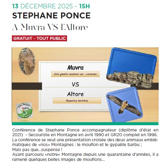 Conférence de Stéphane Ponce : A Muvra contre l’Altore à la Médiathèque B620