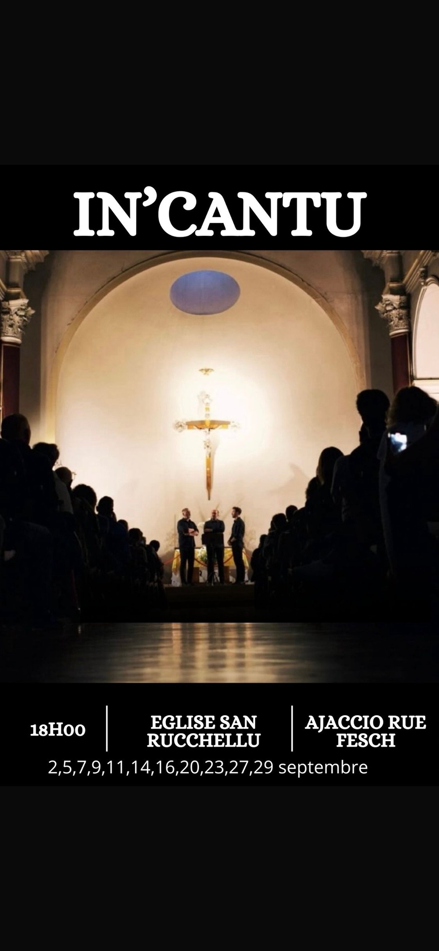 Concert In Cantu à l'Église San Ruchellu - Ajaccio