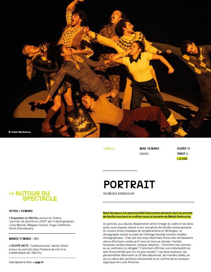 Exposition photographique : Portrait de famille en 2026 à la Médiathèque du Centre Culturel Alb'Oru