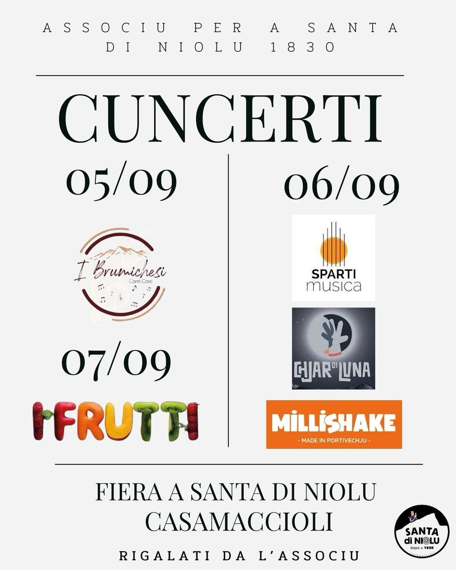 Concert de Millishake à Santa di u Niolu - Événement culturel en Corse