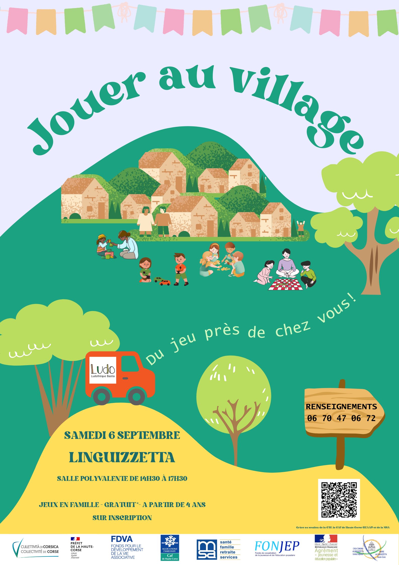 Jouer au village - Salle polyvalente à Linguizzetta