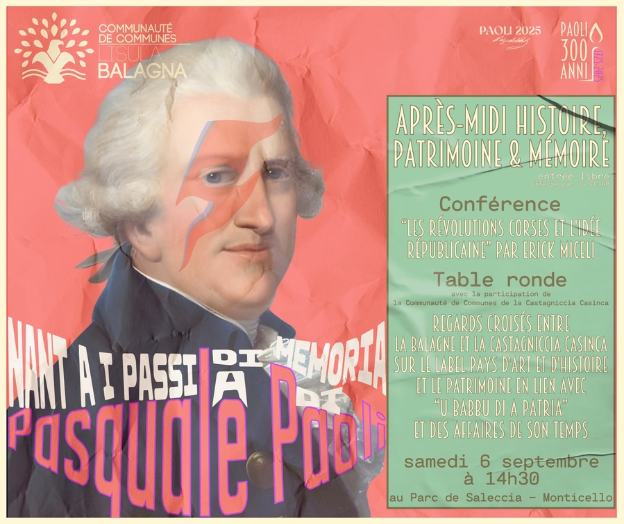300 ans de Pasquale Paoli : Conférence et Table ronde sur l'héritage corse