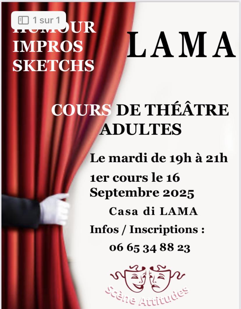Atelier de théâtre pour adultes : Humour, improvisations et sketchs