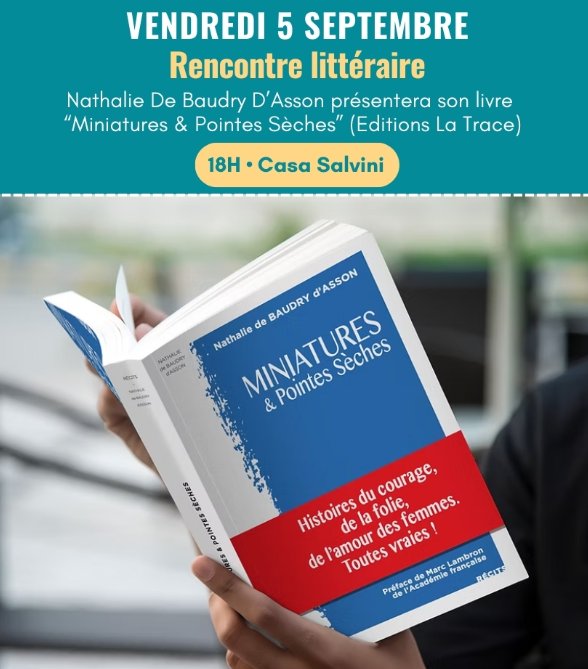 Rencontre littéraire avec Nathalie De Baudry D'Asson autour de son livre “Miniatures & Pointes Sèches”