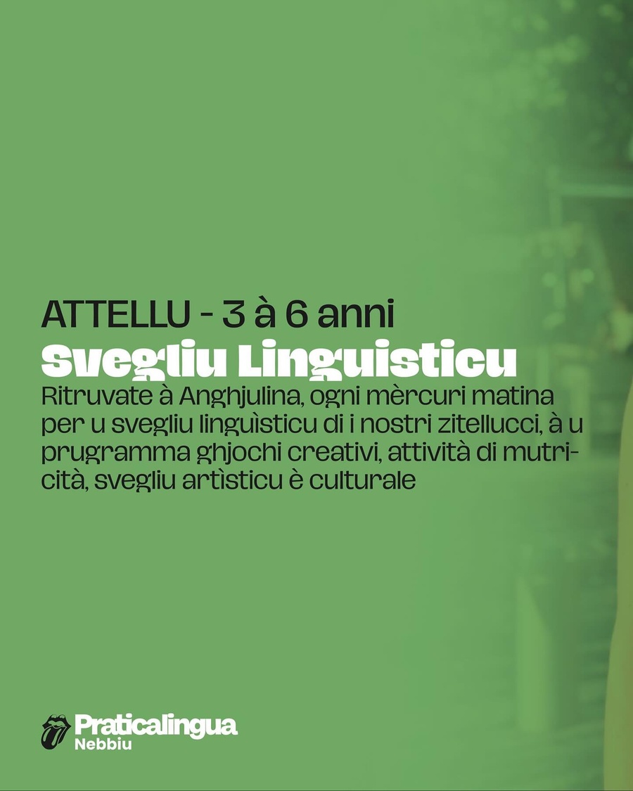 Atelier Praticalingua Nebbiu pour enfants de 3 à 6 ans avec Anghjulina Mariani