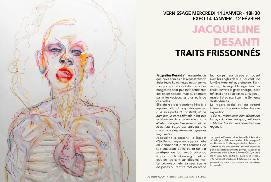 Exposition de Jacqueline Desanti : « Traits frissonnés » à l'Espace Diamant