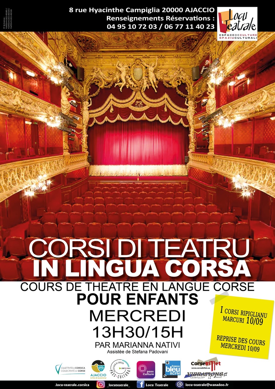 Atelier de théâtre pour enfants en langue corse avec Marie-Anne Nativi et Stéphanie Padovani
