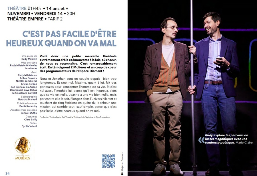 Théâtre : Une pièce hilarante et émouvante de Rudy Milstein au Théâtre Empire