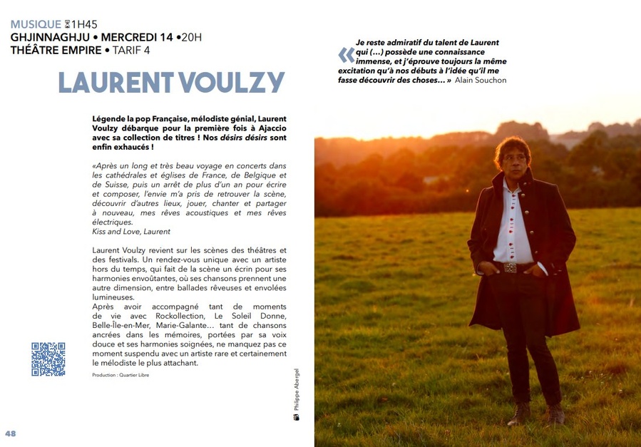 Concert de Laurent Voulzy au Théâtre Empire à Ajaccio