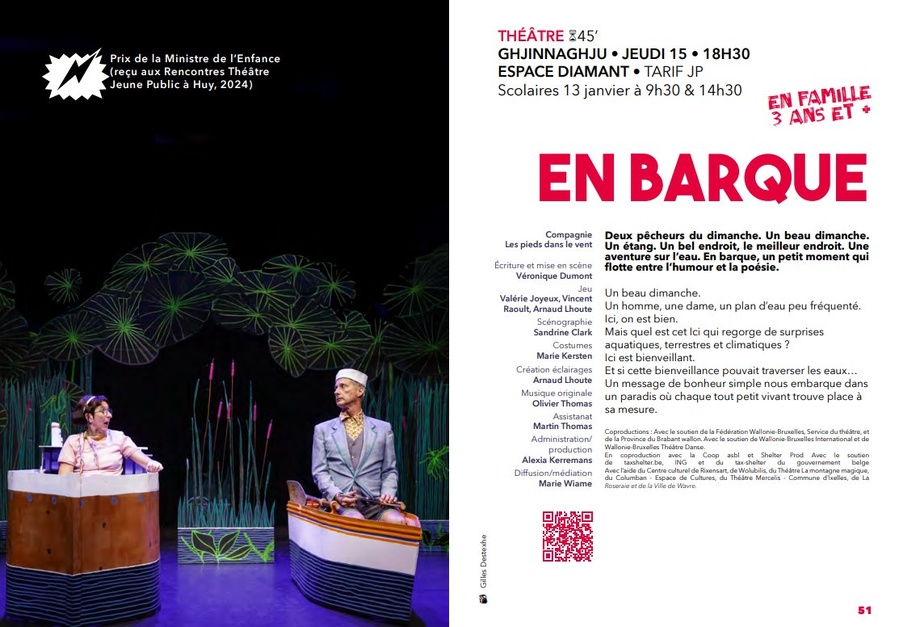 Théâtre : "En barque" par la Compagnie Les pieds dans le vent - Espace Diamant à Ajaccio
