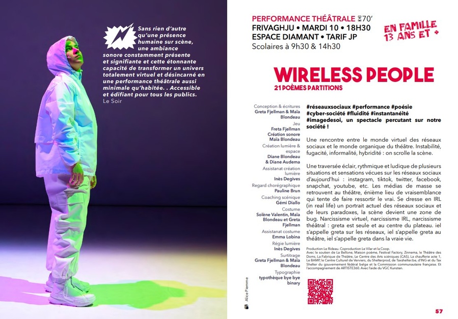 Performance théâtrale “Wireless people” par Greta Fjellman & Maïa Blondeau