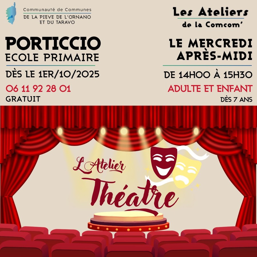 Atelier Théâtre pour Adultes et Enfants - Comcom' à l'École Primaire