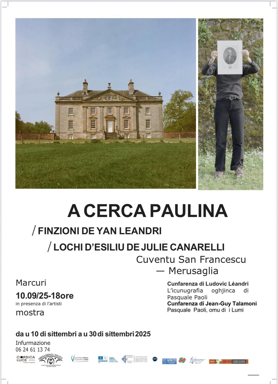 Arrière-plan pour Exposition "A cerca Paulina" / "Fizzioni" de Yan Léandri & "Lochi d'esiliu" de Julie Canarelli - Couvent San Francescu