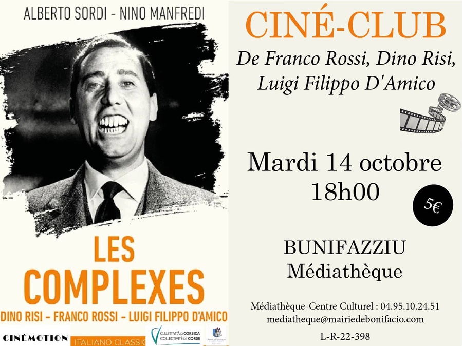 Arrière-plan pour Ciné-club : Projection du film "Les complexés" de De Franco Rossi, Dino Risi et Luigi Filippo D’Amico - Médiathèque