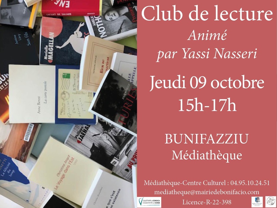 Arrière-plan pour Club de lecture animé par Yassi Nasseri, rédactrice du site Kimamori - Médiathèque
