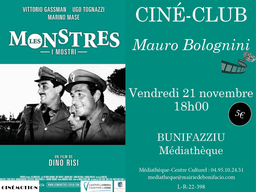 Arrière-plan pour Ciné-club : Projection du film "Les monstres" de Dino Risi - Médiathèque