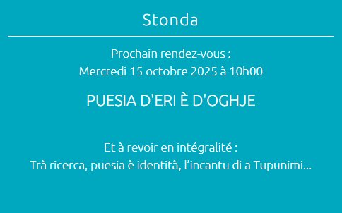 Arrière-plan pour Stonda : "Puesia d'eri è d'oghje" avec Jean-Luc Luciani - Bâtiment Edmond Simeoni, Campus Mariani