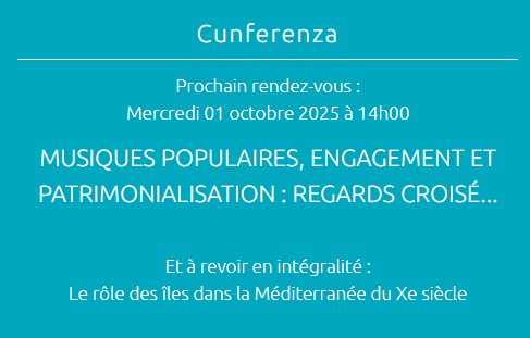 Arrière-plan pour Conférence : "Musiques populaires, engagement et patrimonialisation : regards croisés entre les États-Unis et la Corse" par Paul-Thomas Cesari - CCU Spaziu Natale Luciani