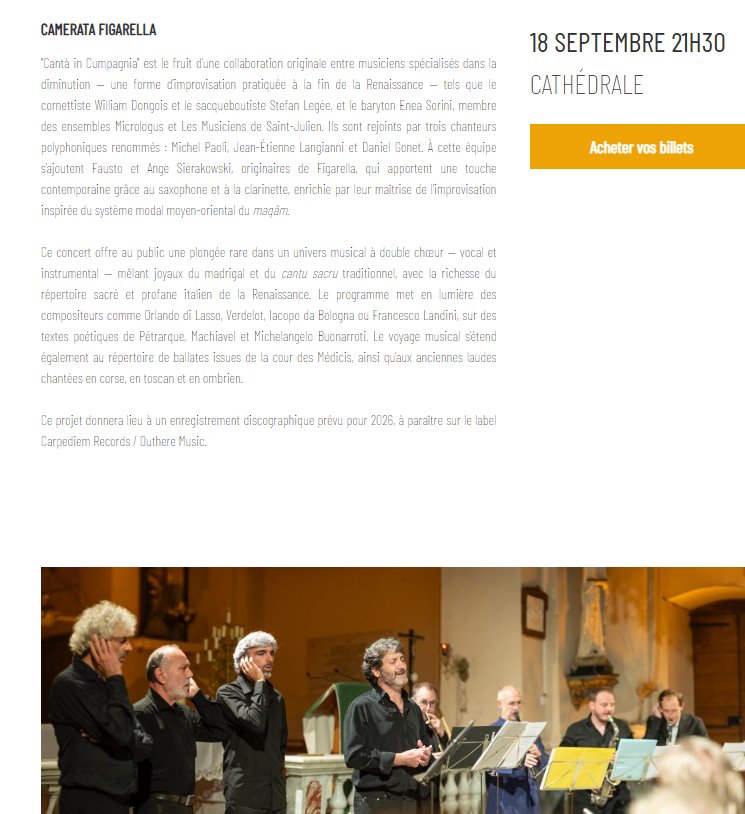 Arrière-plan pour 37èmes Rencontres de Chants Polyphoniques de Calvi / Concert Camerata Figarella "Cantà in Cumpagnia"  - Cathédrale