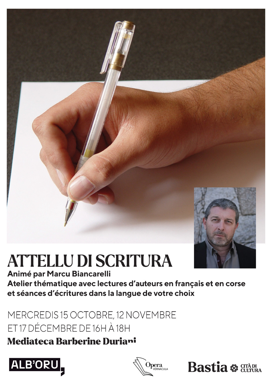 Arrière-plan pour Attellu di scrittura cù Marcu Biancarelli - Médiathèque Barberine Duriani
