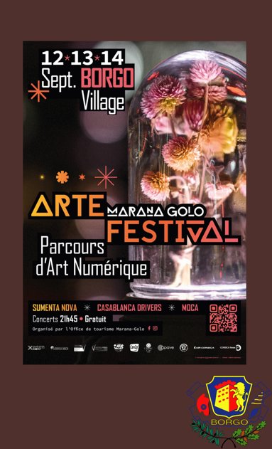 Arrière-plan pour 2ème édition du Marana‑Golo Arte Festival (MGAF) : festival d’art numérique et interactif / Concert du groupe Sumenta Nova