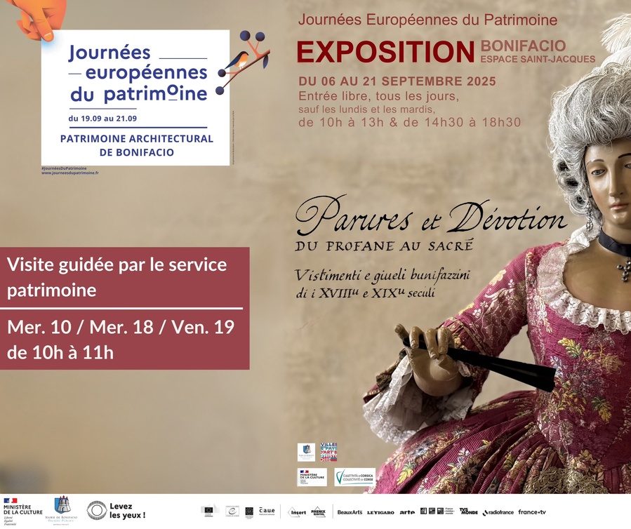 Arrière-plan pour Journées Européennes du Patrimoine / Visite guide de l'exposition "Parures et dévotion, du profane au sacré" - Espace Saint-Jacques
