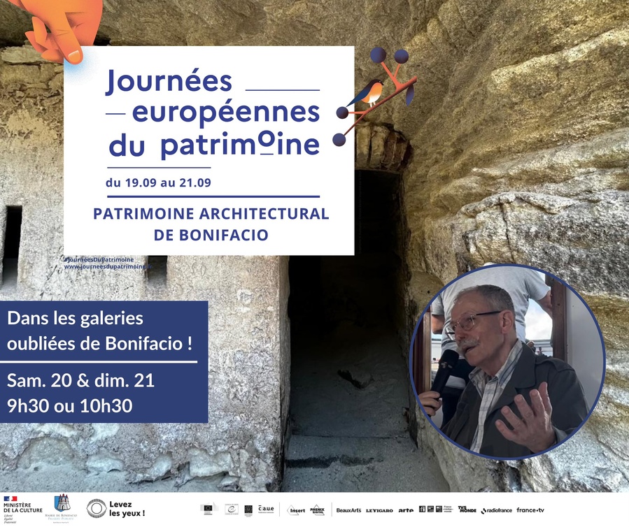 Arrière-plan pour Journées Européennes du Patrimoine / Dans les galeries oubliées de Bonifacio !
