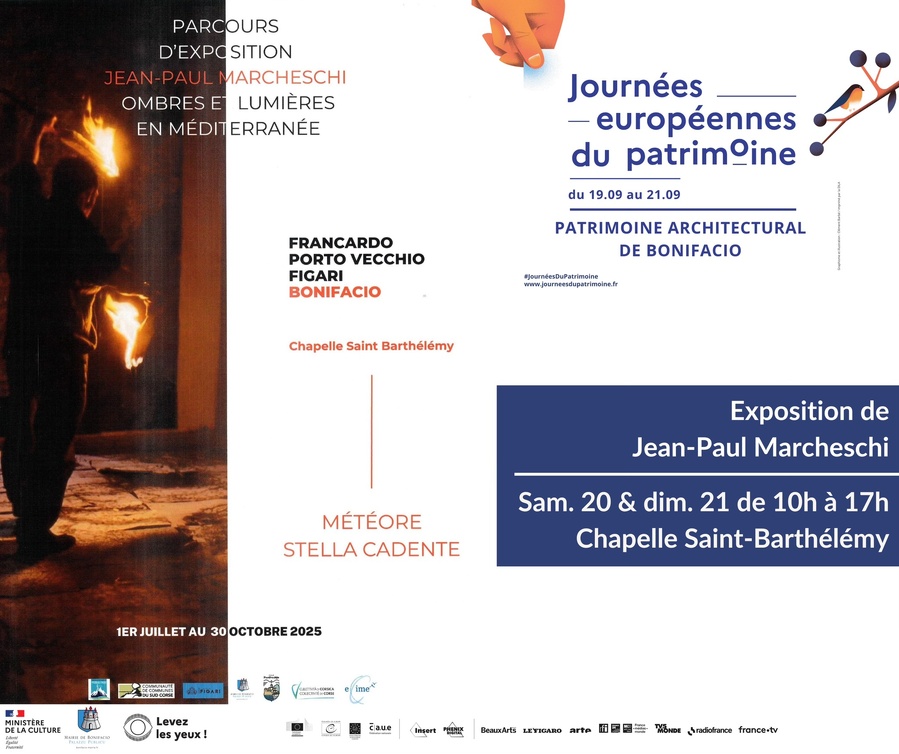 Arrière-plan pour Journées Européennes du Patrimoine / Exposition : Ombres et lumières en Méditerranée de Jean-Paul Marcheschi - Chapelle Saint-Barthélémy