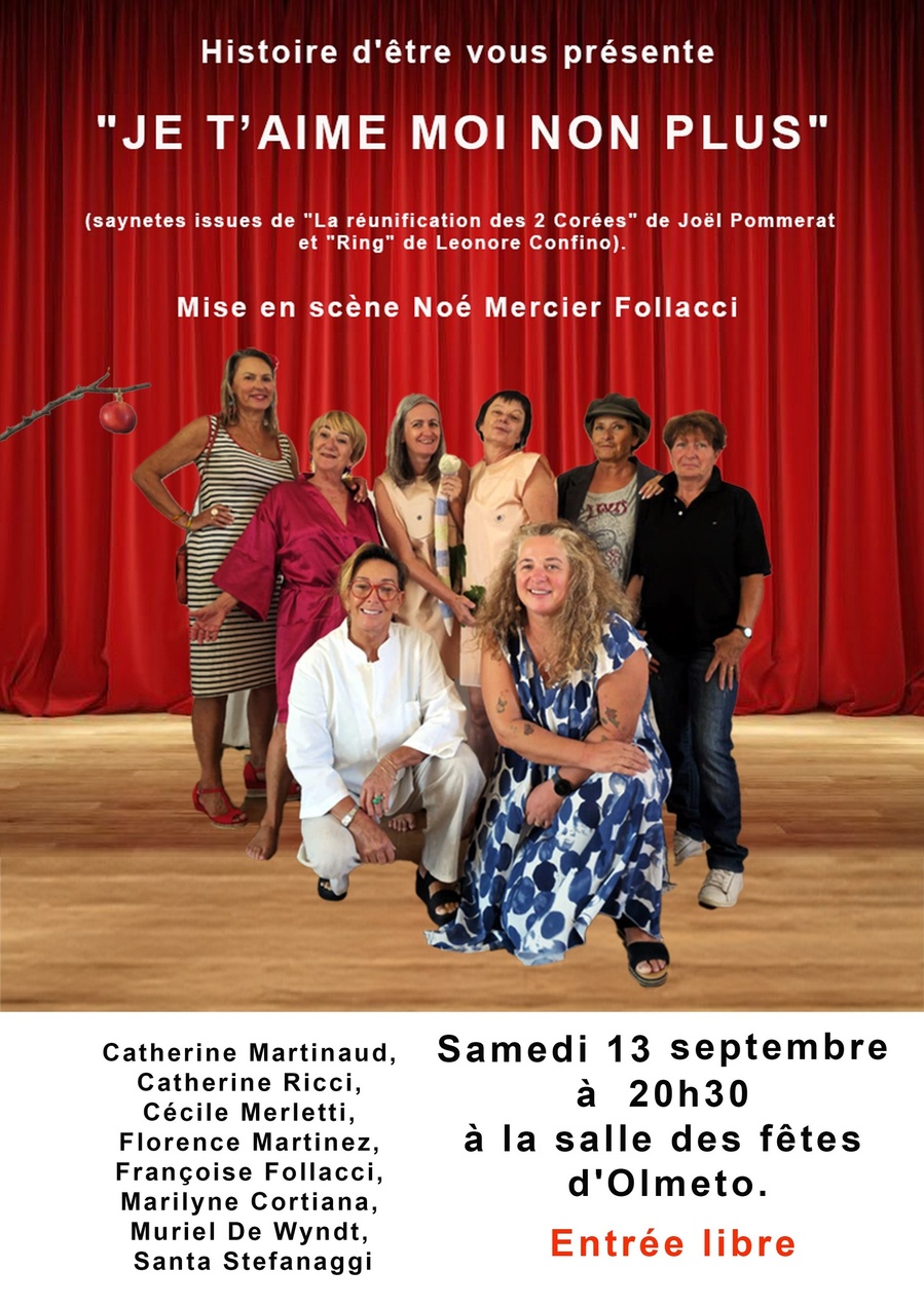 Arrière-plan pour Spectacle : "Je t'aime moi non plus" mise en scène par Noé Mercier Follacci pour l'association Histoire d'être - Salle des fêtes