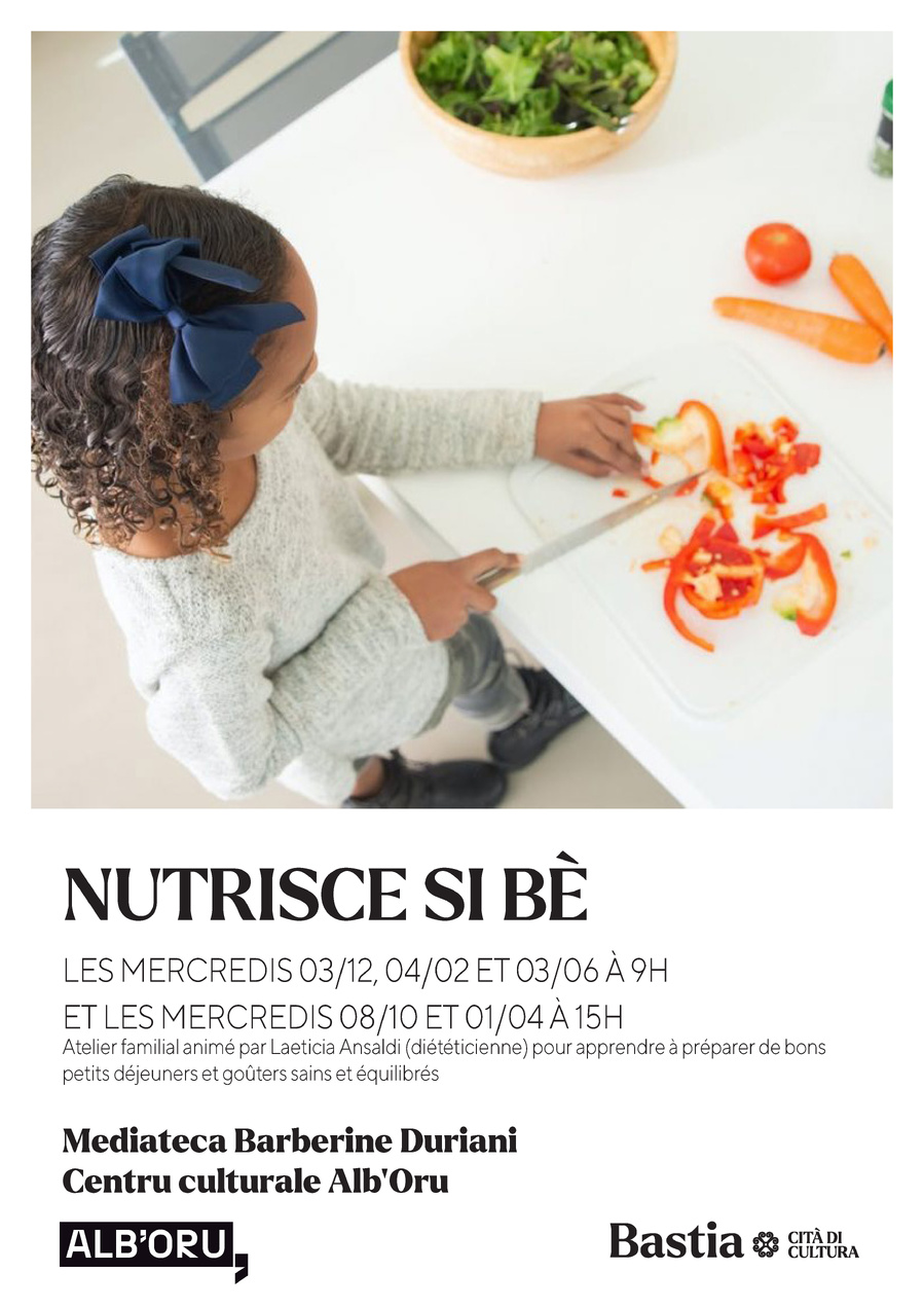 Arrière-plan pour Atelier familial "Nutrisce si bè" avec la diététicienne Laetitia Ansaldi - Médiathèque Barberine Duriani