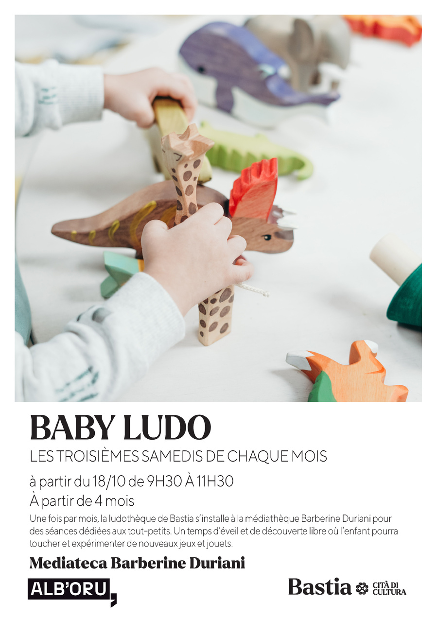 Baby Ludo - Séances pour tout-petits à la Médiathèque Barberine Duriani à Bastia