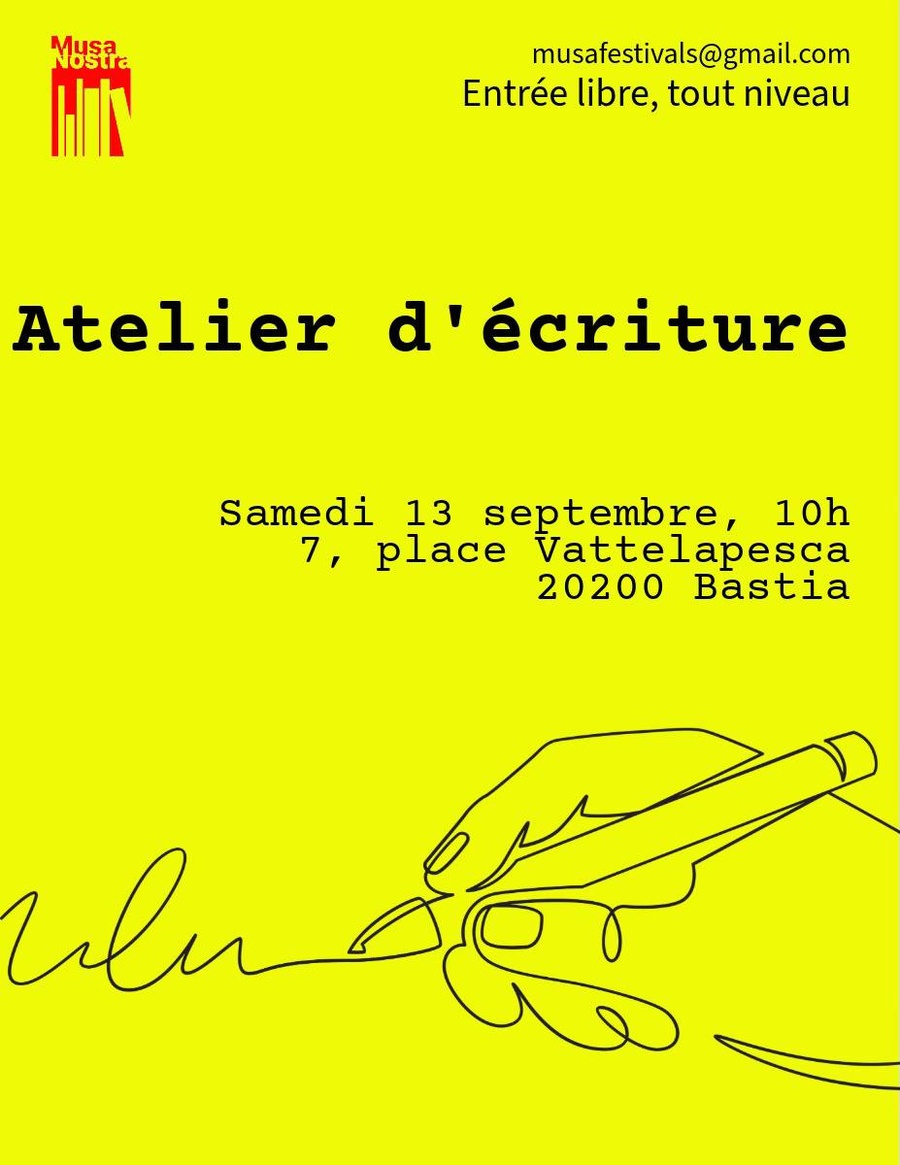 Arrière-plan pour Atelier d'écriture proposé par l'association Musanostra - Place Vattelapesca