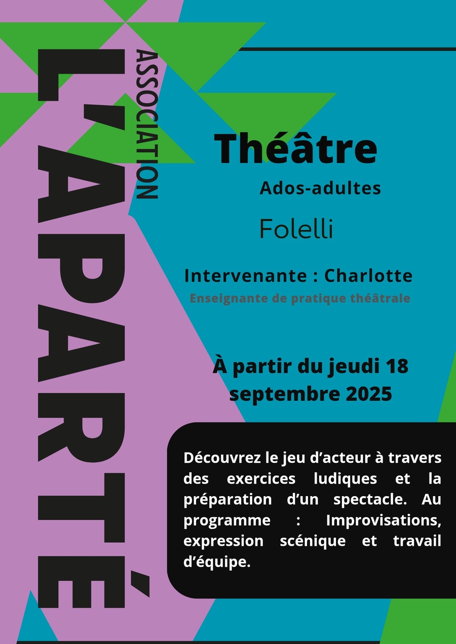 Atelier théâtre ados / adultes - Centre social du Fium'Altu