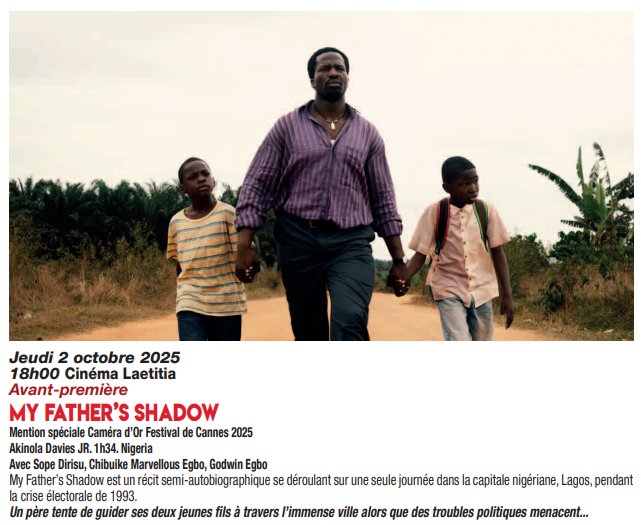Arrière-plan pour Festival Passion Cinéma / Avant-première du film "My father's shadow" - Cinéma Laetitia