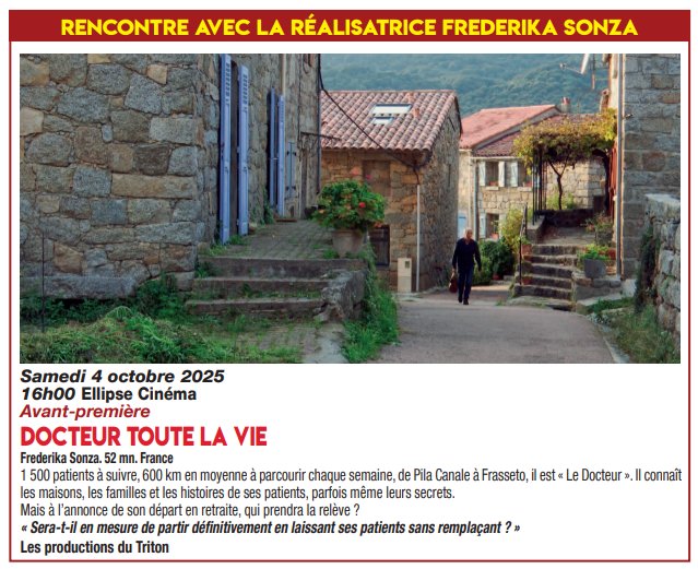 Arrière-plan pour Festival Passion Cinéma / Avant-première du film "Docteur toute la vie" et Rencontre avec sa réalisatrice Frederika Sonza - Ellipse Cinéma